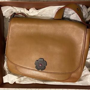 Coach Leather Flap Saddle Bag
